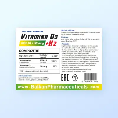 Vitamina D3 + K2 - 2